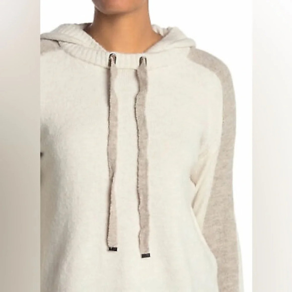 NWT Stitchdrop Womens Racing Stripe Hoodie Sweater XL Venti Latte - Picture 3 of 9